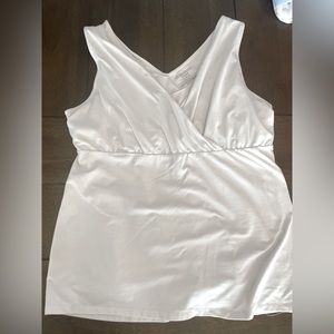 Motherhood Nursing Tank Top, Off-White, XL